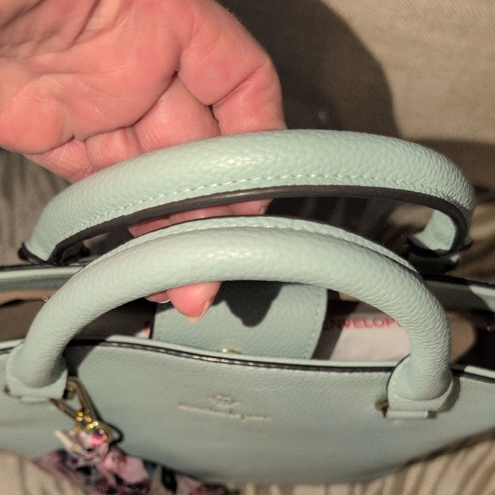 Nanette Lepore Light Blue Tote with Floral Accent - Picture 3 of 13